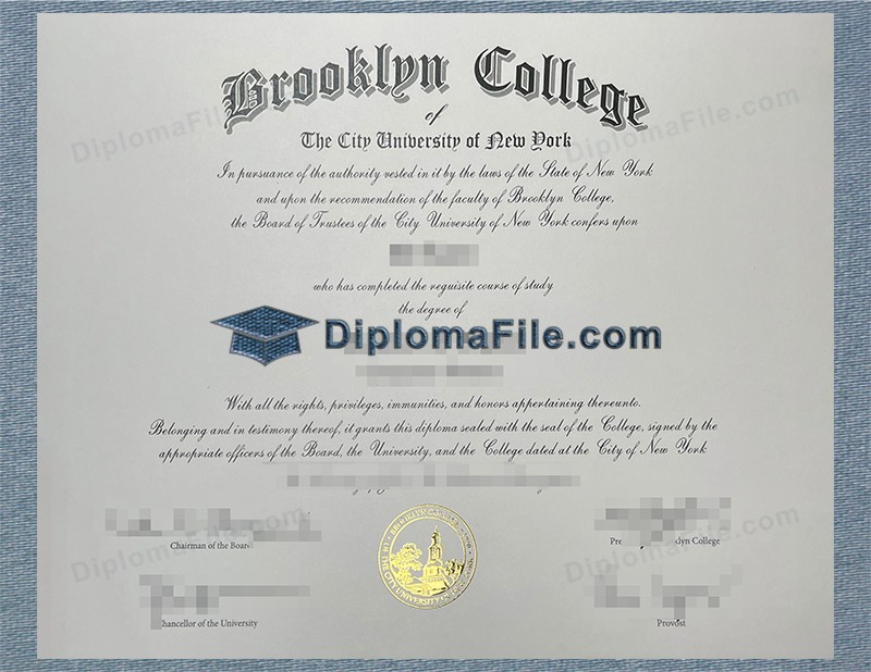 布鲁克林学院文凭, Brooklyn College Diploma 布鲁克林学院文凭, Brooklyn College Diploma