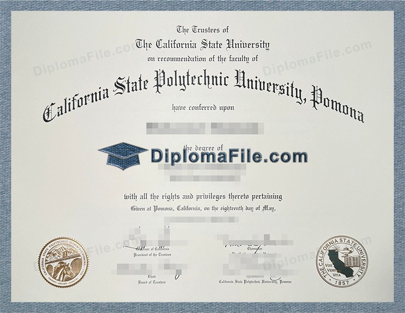 加州理工大学波莫纳分校文凭, Cal Poly Pomona Diploma 加州理工大学波莫纳分校文凭, Cal Poly Pomona Diploma