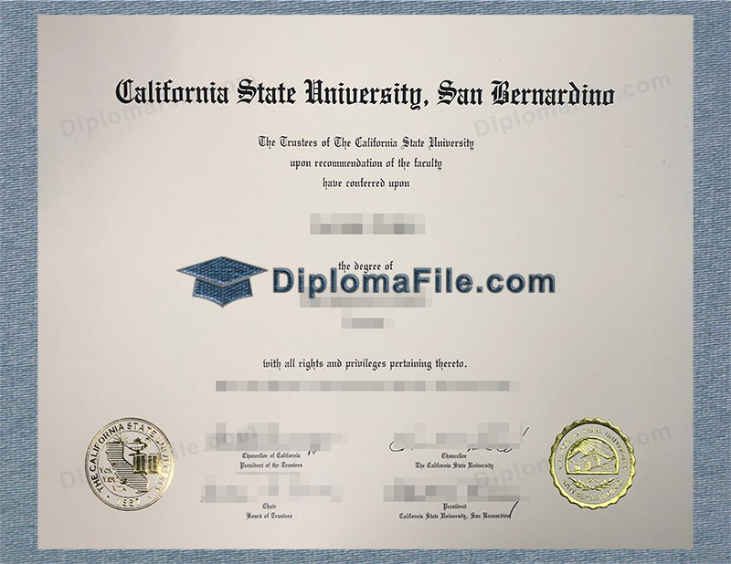 加州州立大学圣贝纳迪诺分校文凭, California State University San Bernardino Diploma 加州州立大学圣贝纳迪诺分校文凭, California State University San Bernardino Diploma
