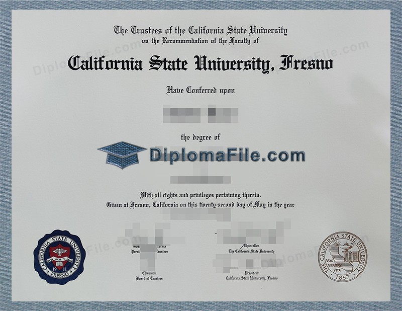 加州州立大学弗雷斯诺分校文凭, California State University Fresno Diploma 加州州立大学弗雷斯诺分校文凭, California State University Fresno Diploma