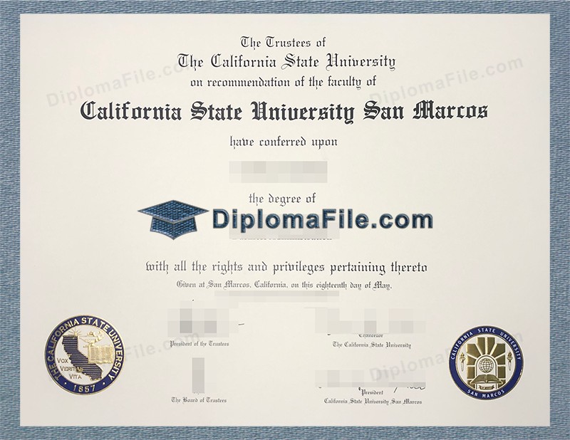 加州州立大学圣马科斯分校文凭, California State University San Marcos Diploma 加州州立大学圣马科斯分校文凭, California State University San Marcos Diploma