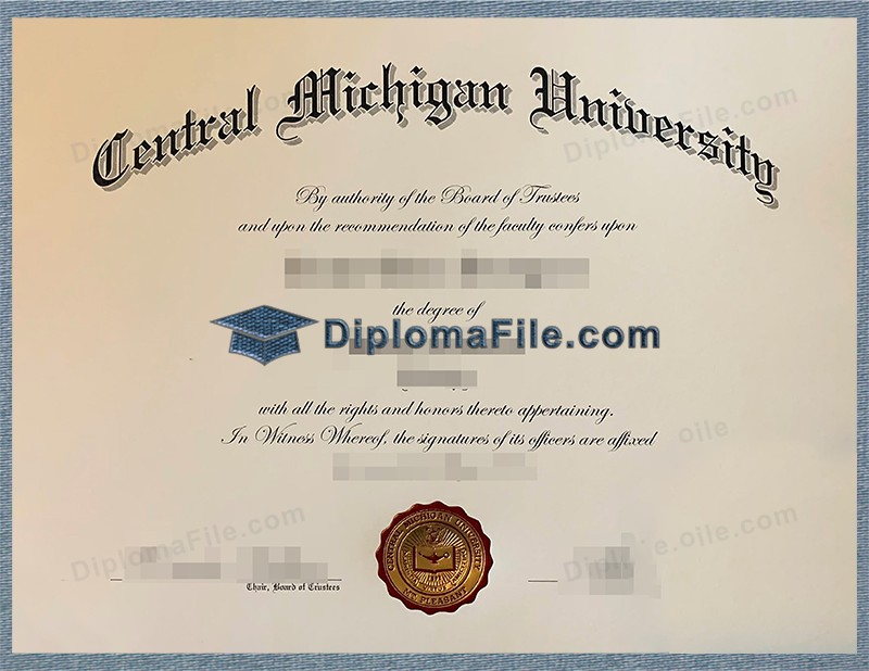 中央密歇根大学文凭, Central Michigan University Diploma 中央密歇根大学文凭, Central Michigan University Diploma