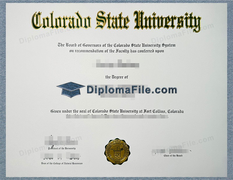 科罗拉多州立大学文凭, Colorado State University Diploma 科罗拉多州立大学文凭, Colorado State University Diploma