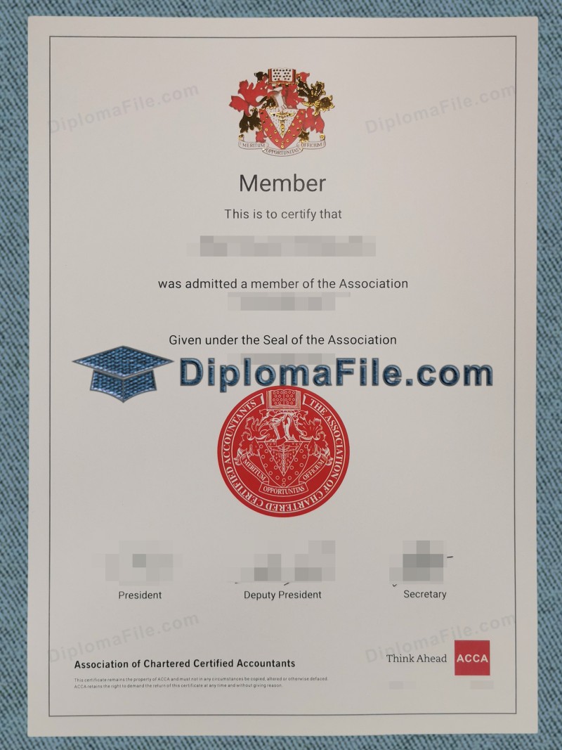特许公认会计师公会证书, Association of Chartered Certified Accountants Certificate 特许公认会计师公会证书, Association of Chartered Certified Accountants Certificate