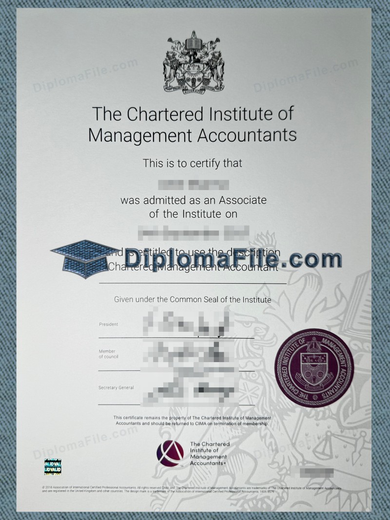 特许管理会计师公会证书, Chartered Institute of Management Accountants Certificate 特许管理会计师公会证书, Chartered Institute of Management Accountants Certificate