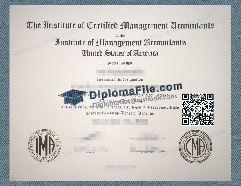CMA certificate, 注册管理会计师证书 CMA certificate, 注册管理会计师证书