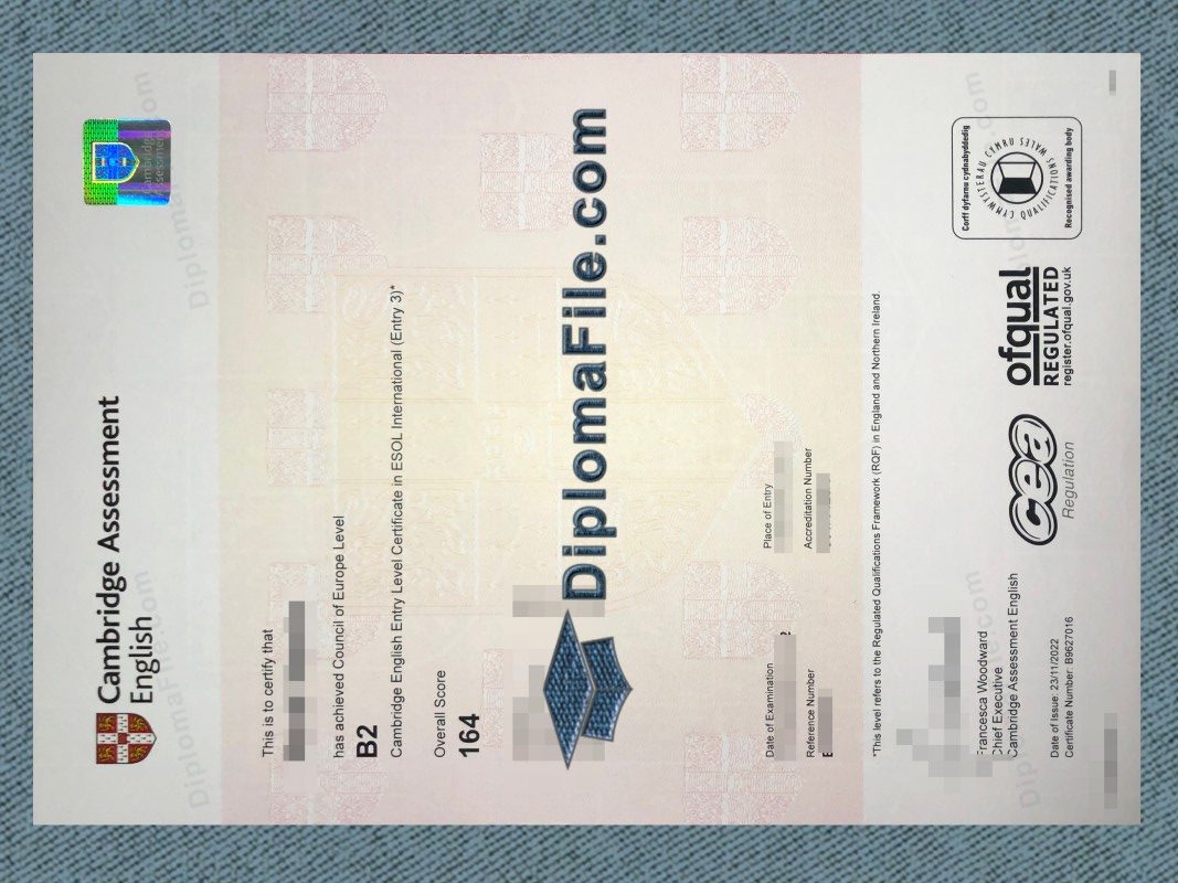 剑桥英语评估证书, Cambridge Assessment English Certificate