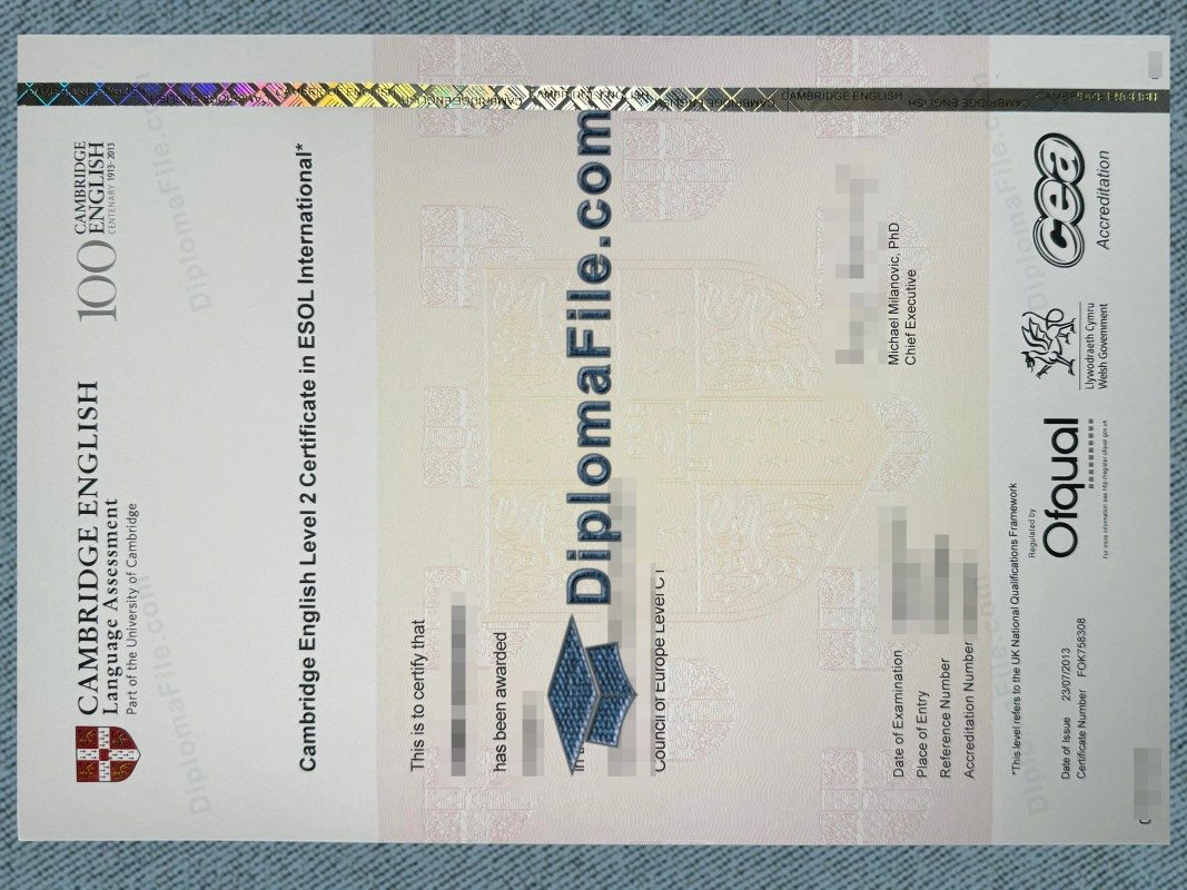 剑桥英语二级证书, Cambridge English Level 2 Certificate