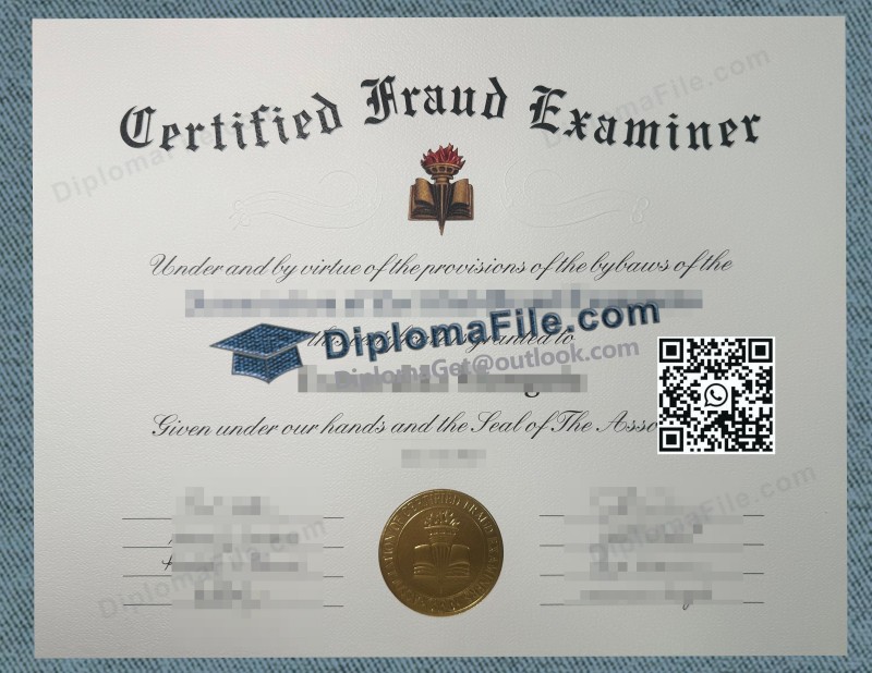 Certified Fraud Examiner Certificate, 注册舞弊审查师证书 Certified Fraud Examiner Certificate, 注册舞弊审查师证书