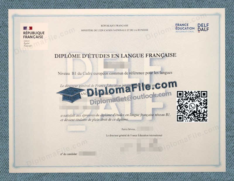 DALF C1证书, DALF C1 Certificate DALF C1证书, DALF C1 Certificate