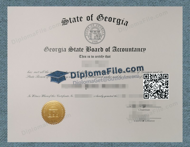 Georgia CPA Certificate, 佐治亚州注册会计师证书 Georgia CPA Certificate, 佐治亚州注册会计师证书