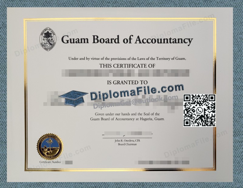 关岛注册会计师, Guam Board of Accountancy Certificate 关岛注册会计师, Guam Board of Accountancy Certificate