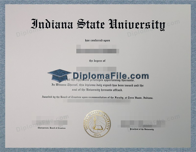 印第安纳州立大学文凭, Indiana State University Diploma 印第安纳州立大学文凭, Indiana State University Diploma