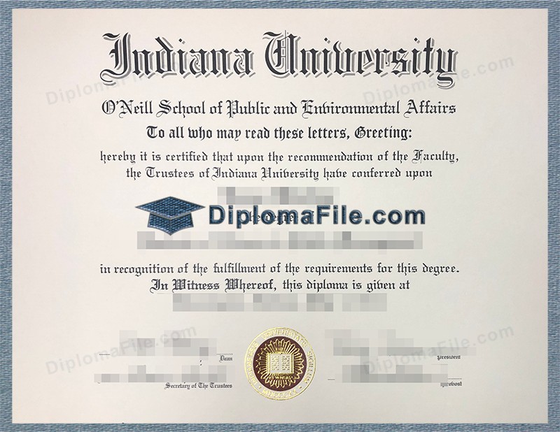 印第安纳大学文凭, Indiana University Diploma 印第安纳大学文凭, Indiana University Diploma