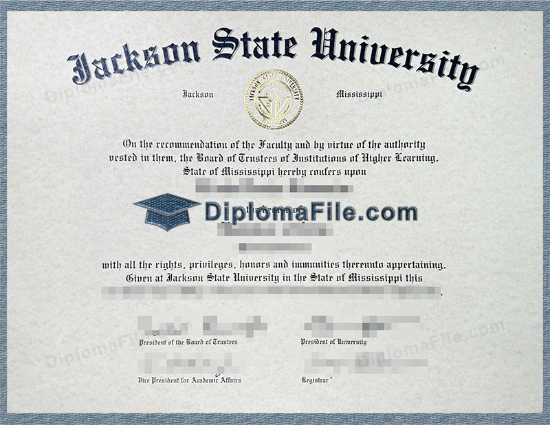 杰克逊州立大学文凭, Jackson State University Diploma 杰克逊州立大学文凭, Jackson State University Diploma