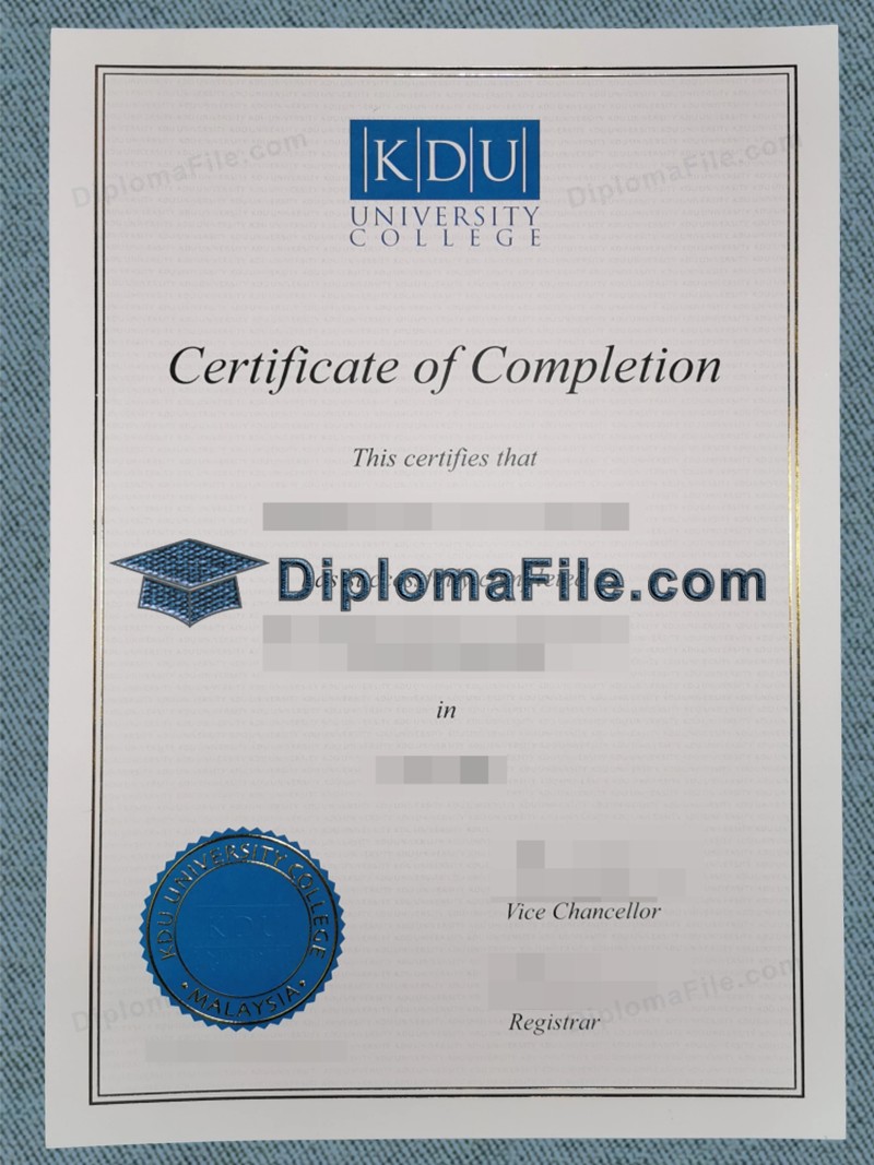 伯乐大学文凭, KDU University Diploma 伯乐大学文凭, KDU University Diploma