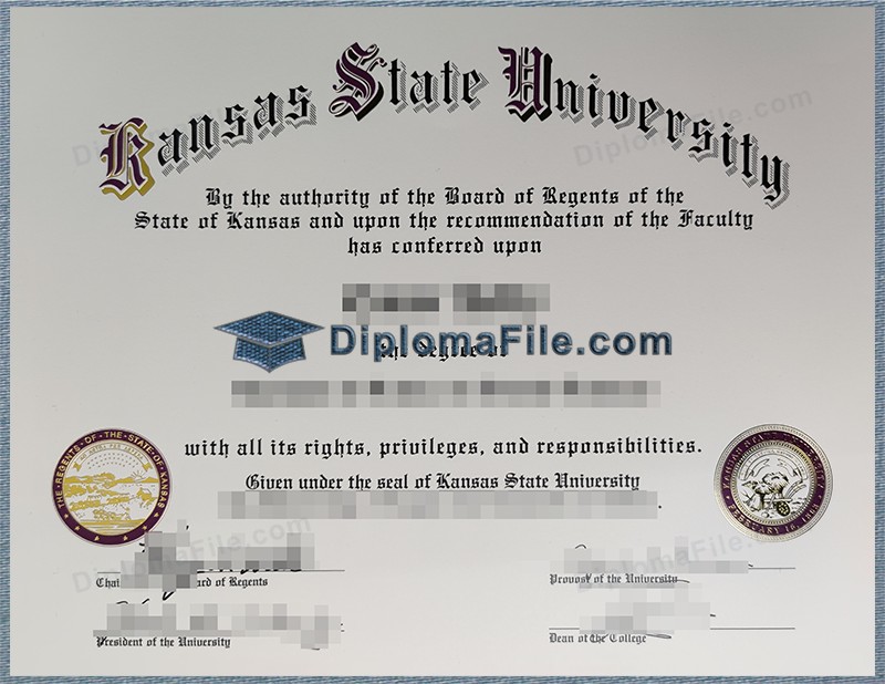 堪萨斯州立大学文凭, Kansas State University Diploma 堪萨斯州立大学文凭, Kansas State University Diploma