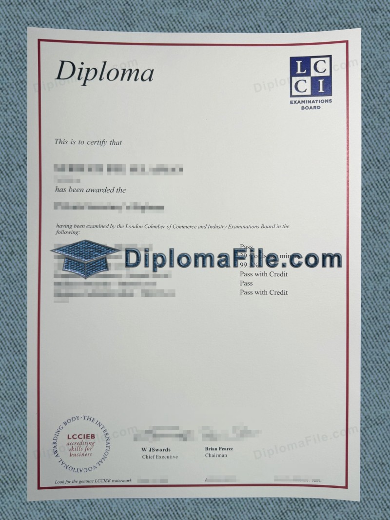 伦敦工商会文凭, LCCI Diploma 伦敦工商会文凭, LCCI Diploma
