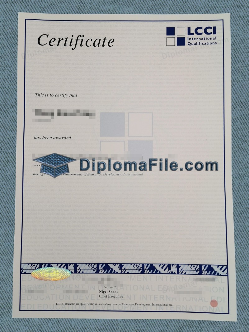 伦敦工商会证书, LCCI Certificate 伦敦工商会证书, LCCI Certificate