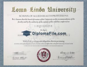 洛马琳达大学文凭, Loma Linda University Diploma