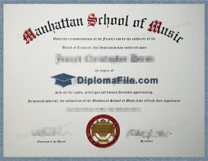 曼哈顿音乐学院文凭, Manhattan School of Music Diploma