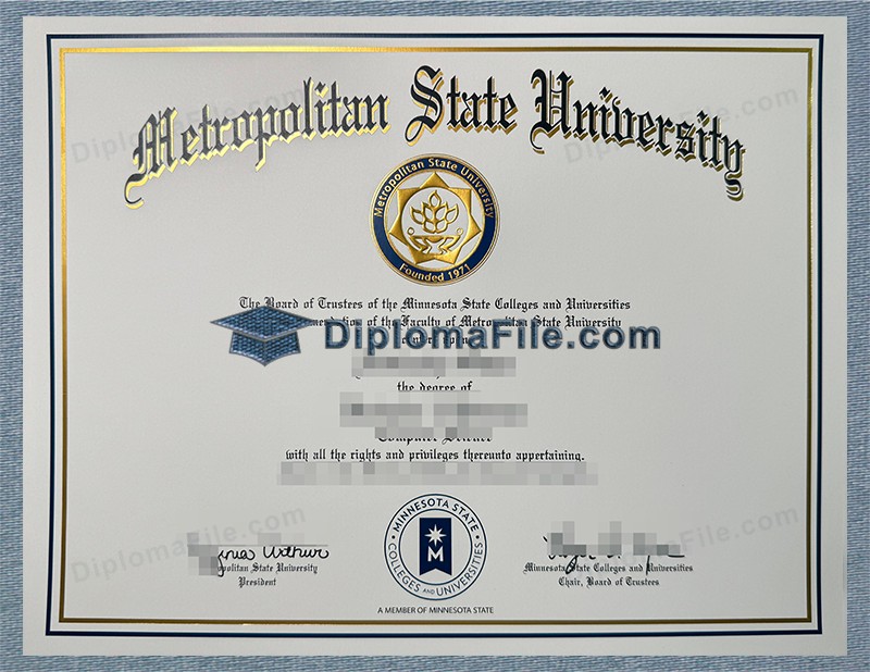 大都会州立大学文凭, Metropolitan State University Diploma 大都会州立大学文凭, Metropolitan State University Diploma