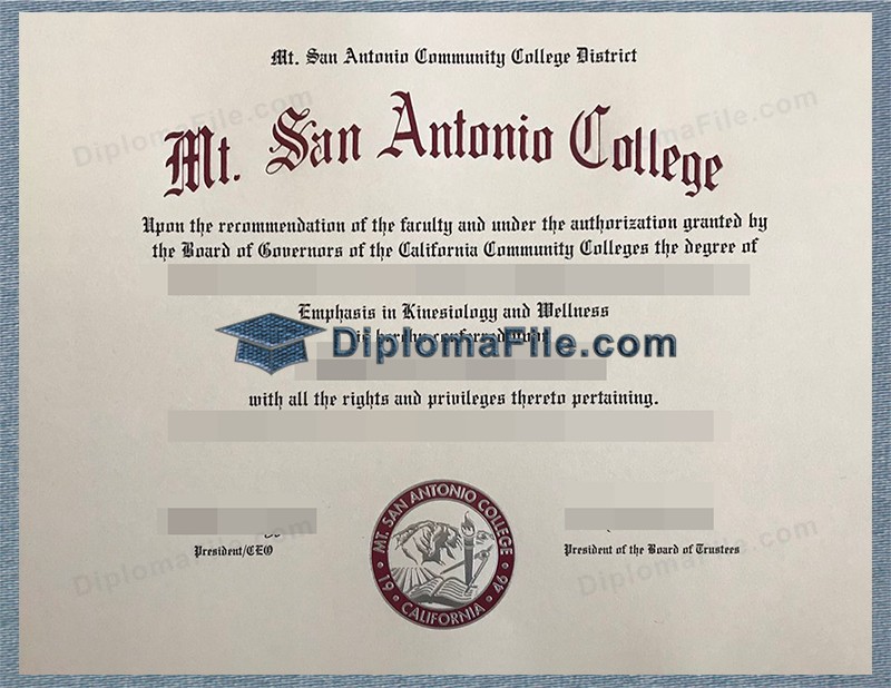 圣安东尼奥山学院学位, Mt. San Antonio College Degree 圣安东尼奥山学院学位, Mt. San Antonio College Degree