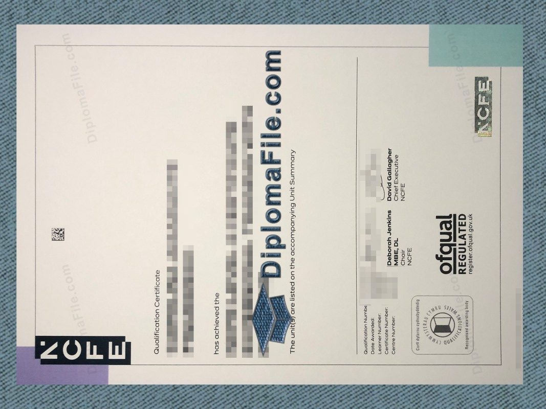 NCFE证书, NCFE Certificate