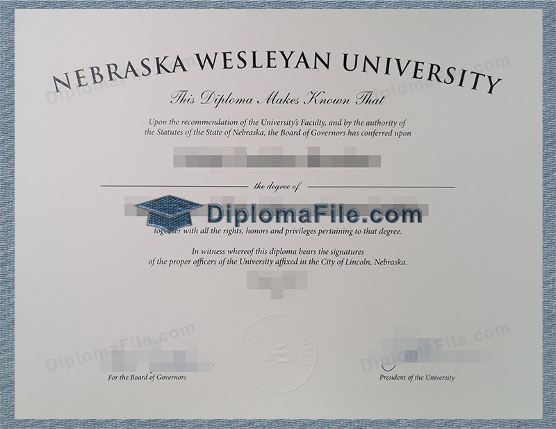 内布拉斯加卫斯理大学文凭, Nebraska Wesleyan University Diploma 内布拉斯加卫斯理大学文凭, Nebraska Wesleyan University Diploma