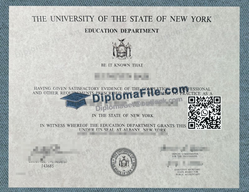 New York CPA Certificate, 纽约州注册会计师证书 New York CPA Certificate, 纽约州注册会计师证书
