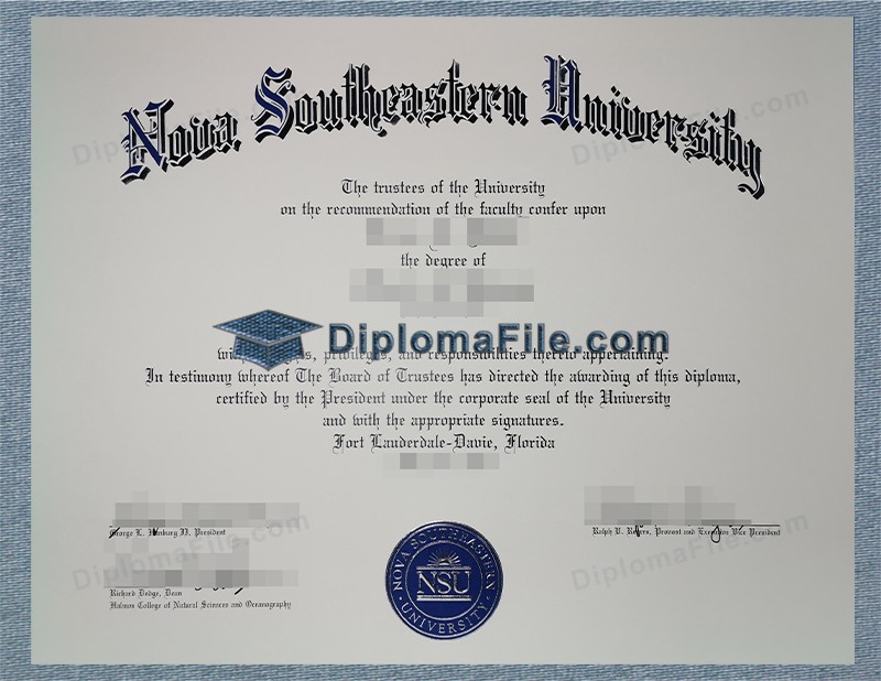 诺瓦东南大学文凭, Nova Southeastern University Diploma 诺瓦东南大学文凭, Nova Southeastern University Diploma
