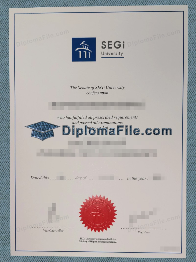 世纪大学文凭, SEGI University diploma 世纪大学文凭, SEGI University diploma