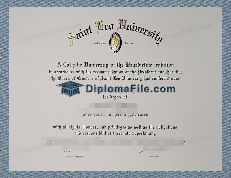 圣莱奥大学文凭, Saint Leo University Diploma 圣莱奥大学文凭, Saint Leo University Diploma
