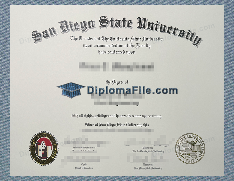 圣地亚哥州立大学文凭, San Diego State University Diploma 圣地亚哥州立大学文凭, San Diego State University Diploma
