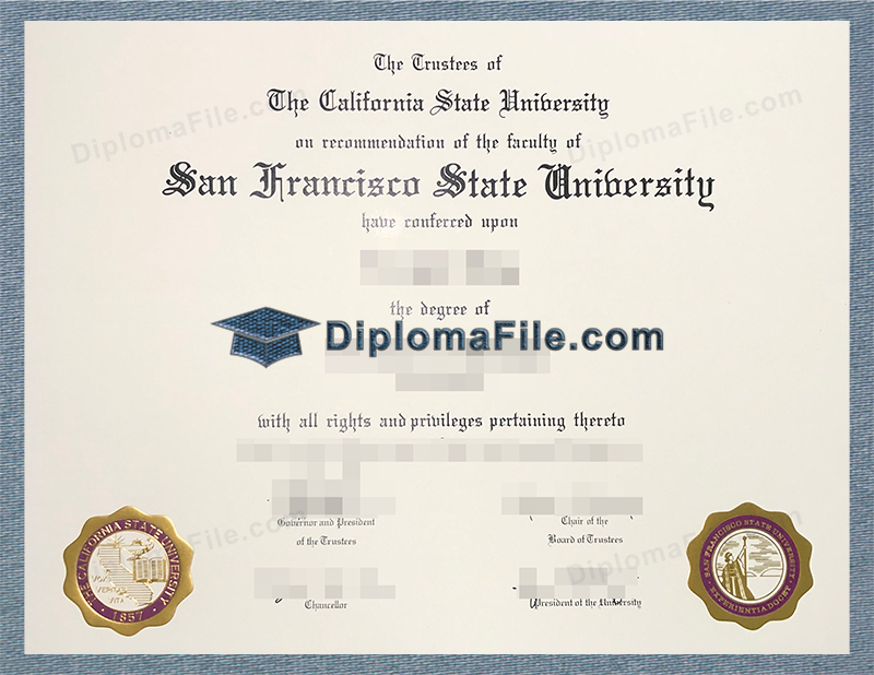 旧金山州立大学文凭, San Francisco state Diploma 旧金山州立大学文凭, San Francisco state Diploma