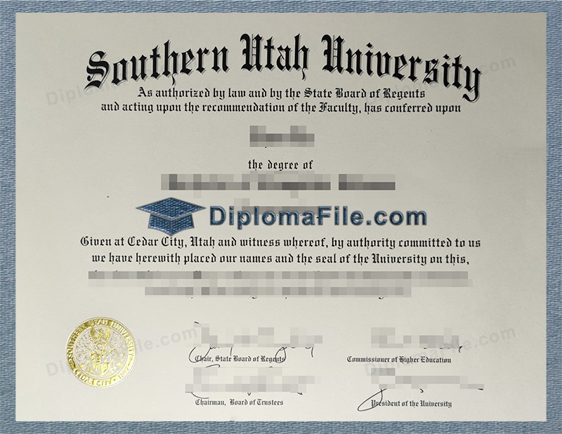 南犹他大学文凭, Southern Utah University Diploma 南犹他大学文凭, Southern Utah University Diploma