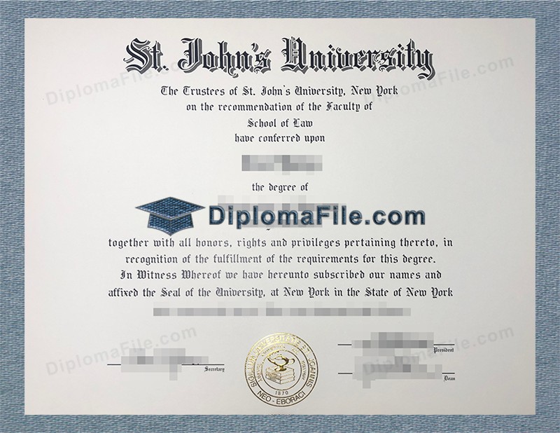 圣约翰大学文凭, St John's University Diploma 圣约翰大学文凭, St John's University Diploma