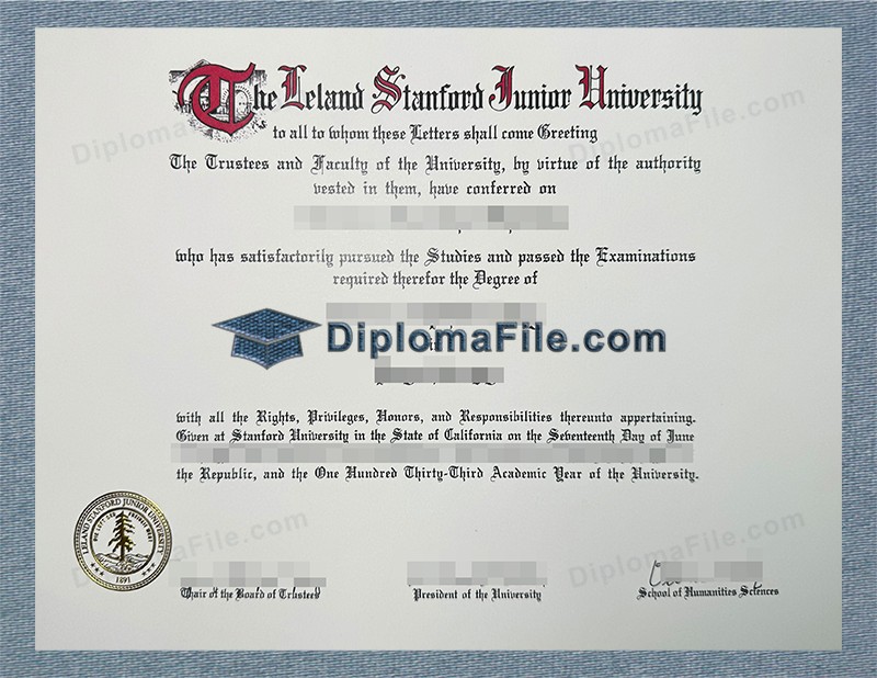 斯坦福大学文凭, Stanford University Diploma