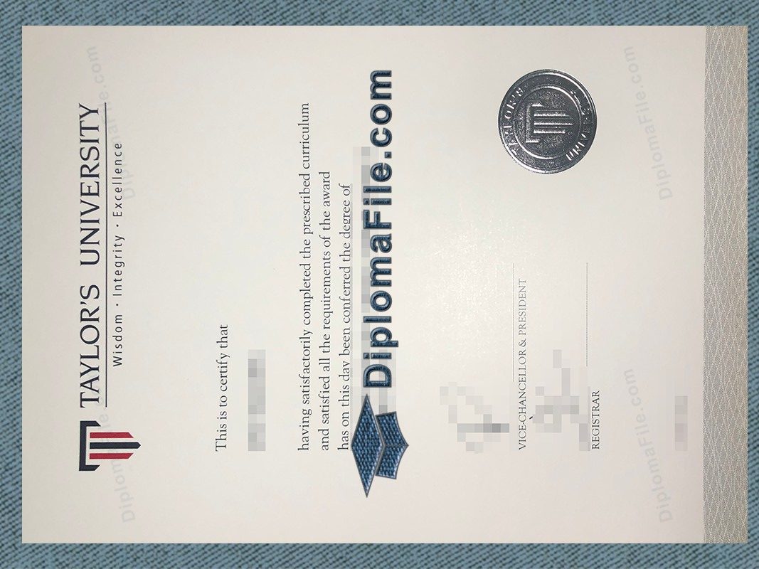 泰莱大学文凭, Taylor's University diploma