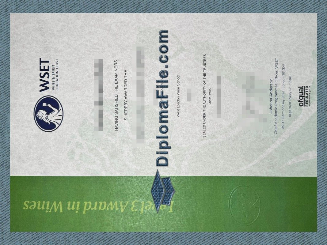 WSET三级葡萄酒证书, WSET Level 3 Award in Wines Certificate