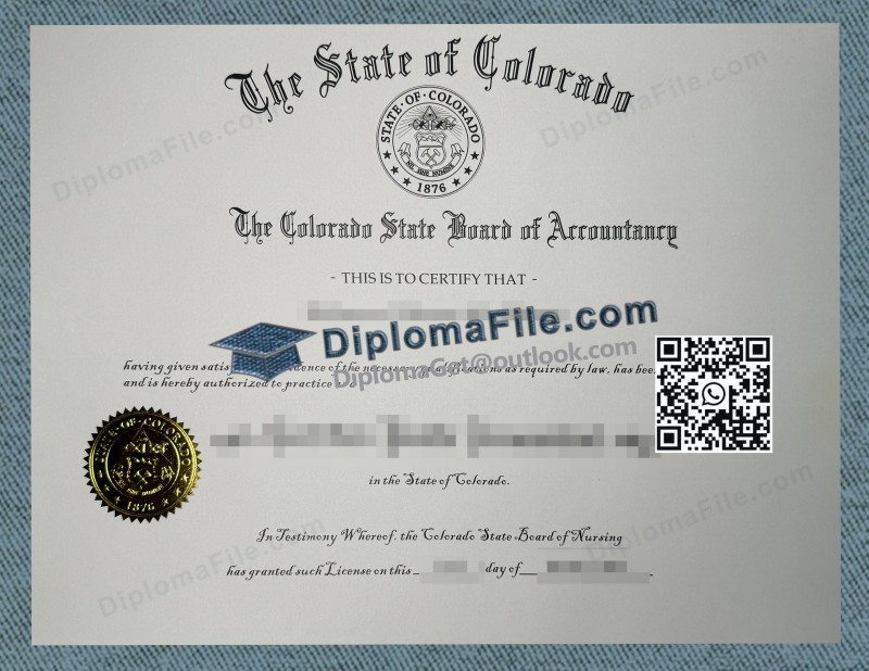 科罗拉多州注册会计师证书, the state of colorado cpa certificate 科罗拉多州注册会计师证书, the state of colorado cpa certificate