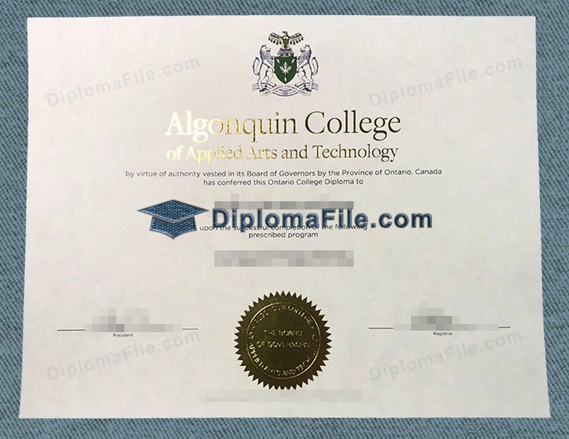 阿尔冈昆学院文凭, Algonquin College Diploma 阿尔冈昆学院文凭, Algonquin College Diploma