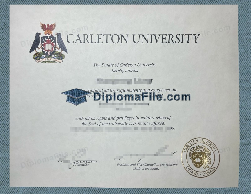 卡尔顿大学文凭, Carleton University diploma 卡尔顿大学文凭, Carleton University diploma