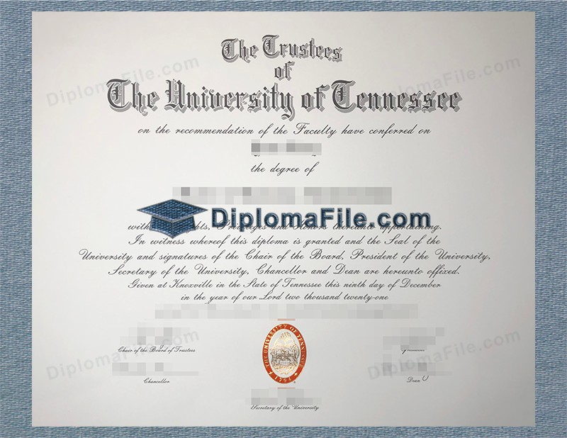 田纳西大学文凭, University of Tennessee Diploma