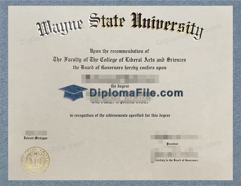 韦恩州立大学文凭, Wayne State University Diploma 韦恩州立大学文凭, Wayne State University Diploma