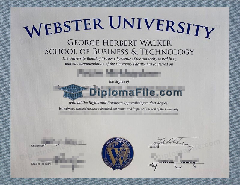 韦伯斯特大学文凭, Webster University Diploma 韦伯斯特大学文凭, Webster University Diploma