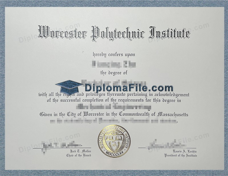 伍斯特理工学院文凭, Worcester Polytechnic Institute Diploma 伍斯特理工学院文凭, Worcester Polytechnic Institute Diploma
